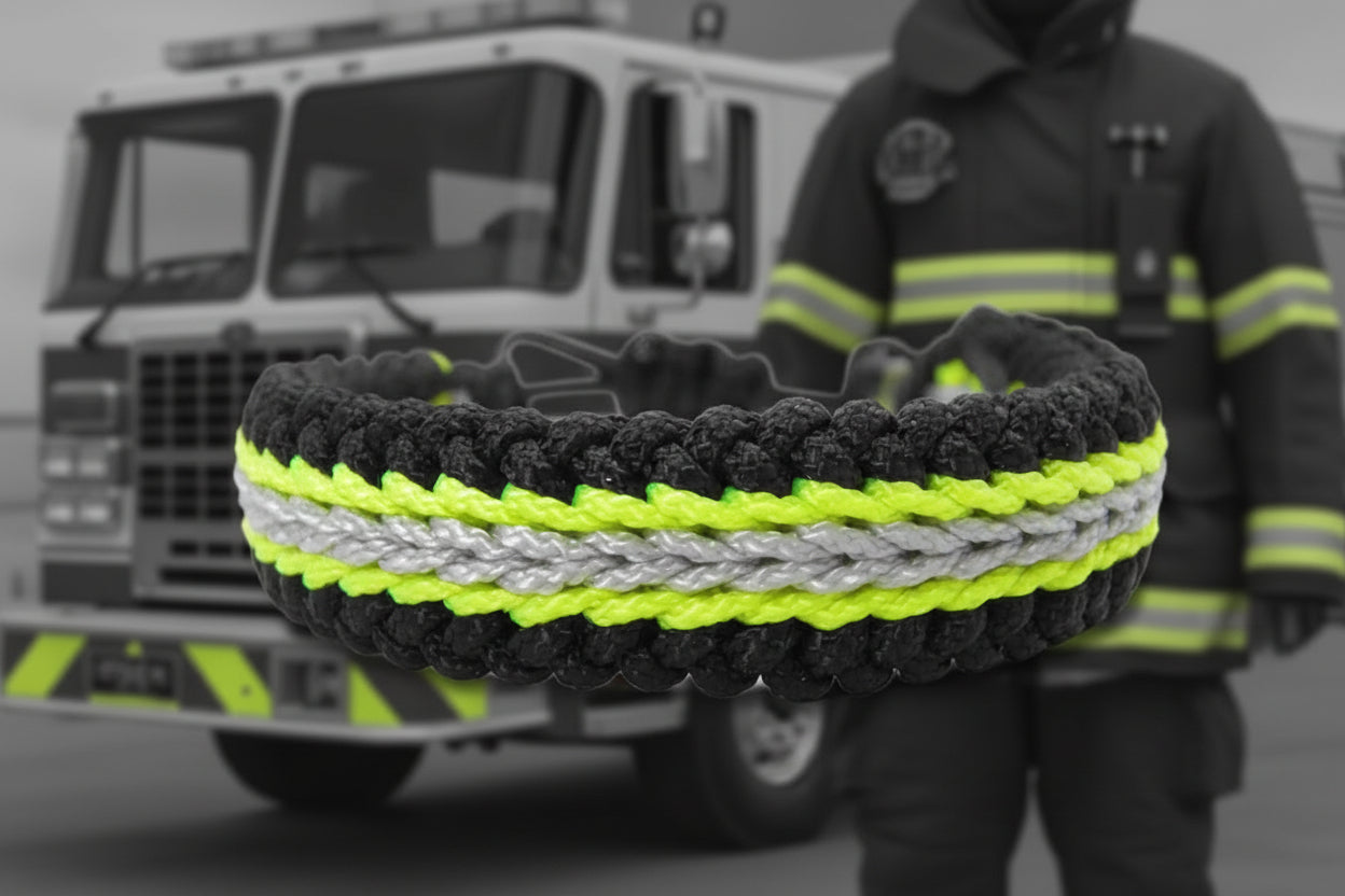 Paracordforyou-Paracord Firefighter Armband-Verstellbar-Feuerwehr Armband-Paracord Typ 1 -