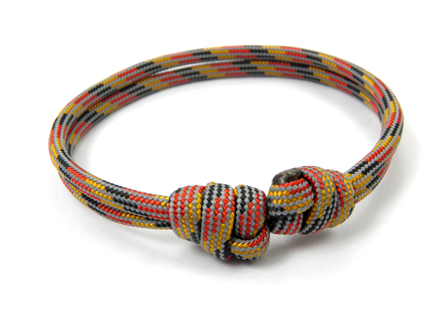 Paracord Surfer Armband Deutschlandfarben – Farbe Mannschaft | Verstellbares maritimes Herrenarmband WM26