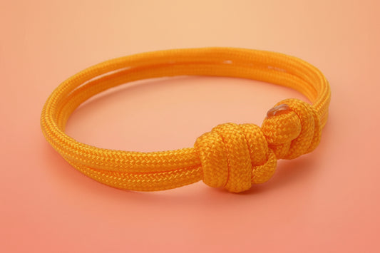 Paracord Surfer Armband-verstellbar-Maritimes Armband-Apricot Orange