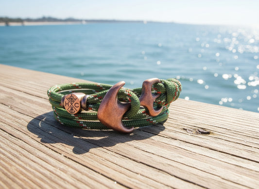 Maritimes Surfer Edelstahl Anker Armband-US Paracord III-Verstellbar-Unisex-Frauen, u. Männer Armband-Geschenk-Boy Scout