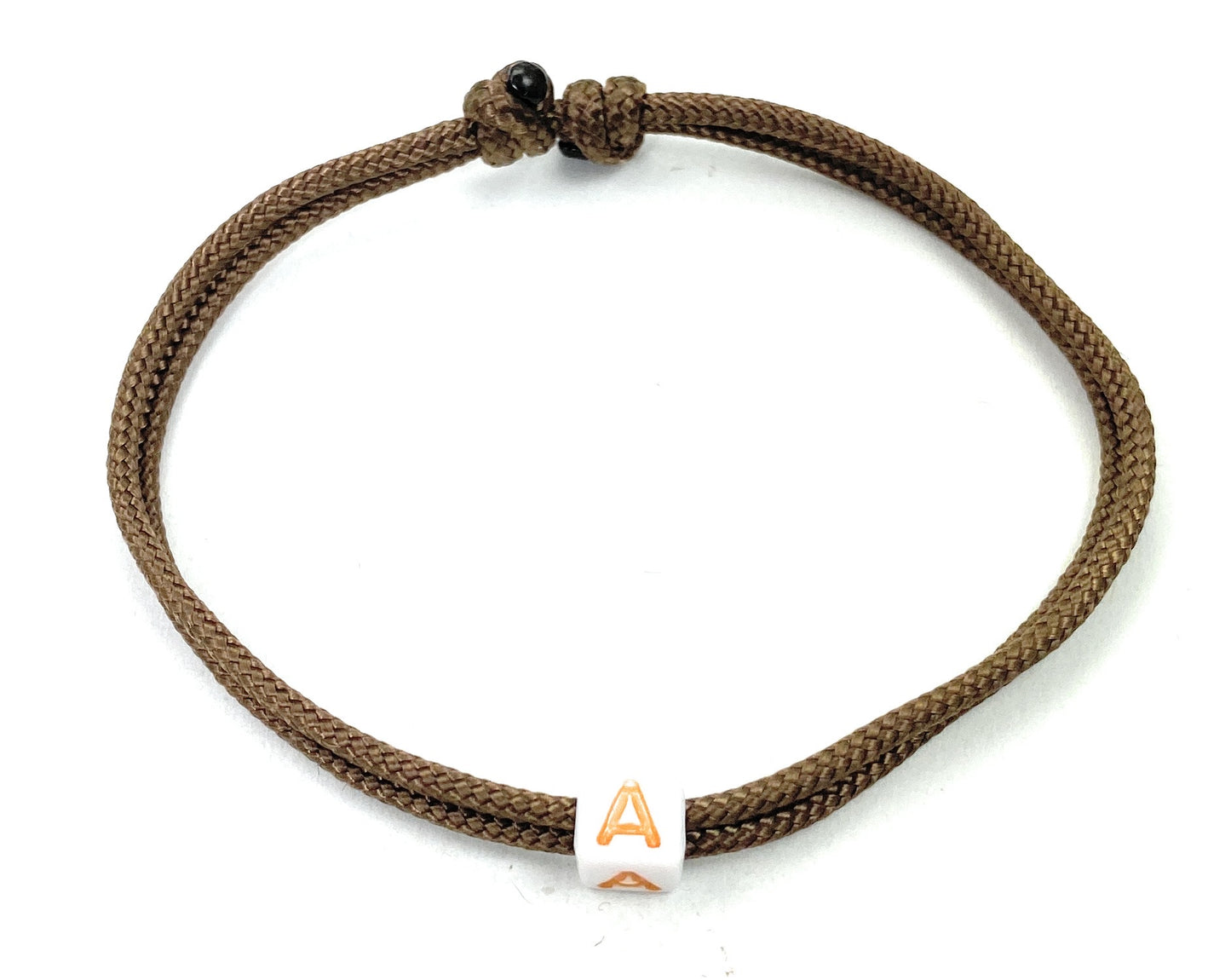 Freundschaftsarmband mit Buchstabe, Surfer Buchstaben Armband, Verstellbar, Branch Brown