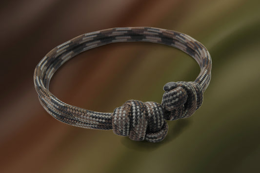 Paracord Surfer Armband-verstellbar-Maritimes Armband-Brown Camo Pattern