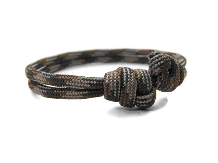 Paracord Surfer Armband-verstellbar-Maritimes Armband-Brown Camo Pattern