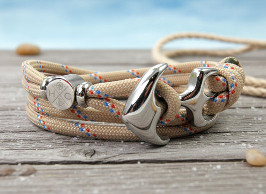 Maritimes Surfer Edelstahl Anker Armband-US Paracord III-Verstellbar-Unisex-Frauen, u. Männer Armband-Geschenk-Camp Holland