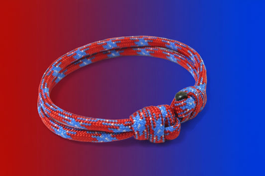 Paracord Surfer Armband-verstellbar-Maritimes Armband-Confederate