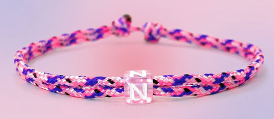 Freundschaftsarmband mit Buchstabe, Surfer Buchstaben Armband, Verstellbar, Country Girl