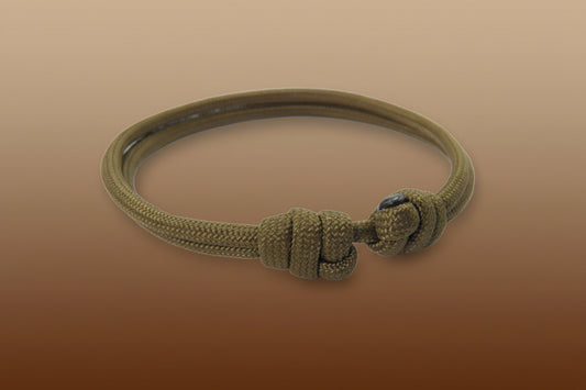 Paracord Surfer Armband-verstellbar-Maritimes Armband-Coyote Brown