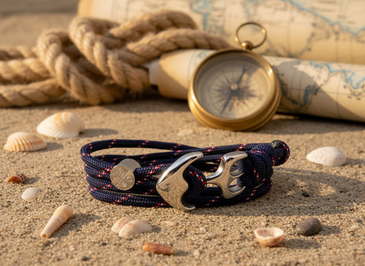 Maritimes Surfer Edelstahl Anker Armband-US Paracord III-Verstellbar-Unisex-Frauen, u. Männer Armband-Geschenk-Dutch Marina