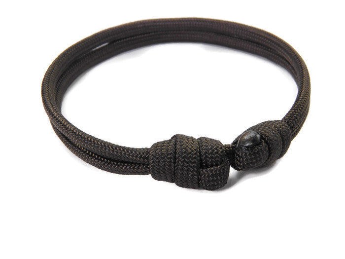 Paracord Surfer Armband-verstellbar-Maritimes Armband-Espresso Brown