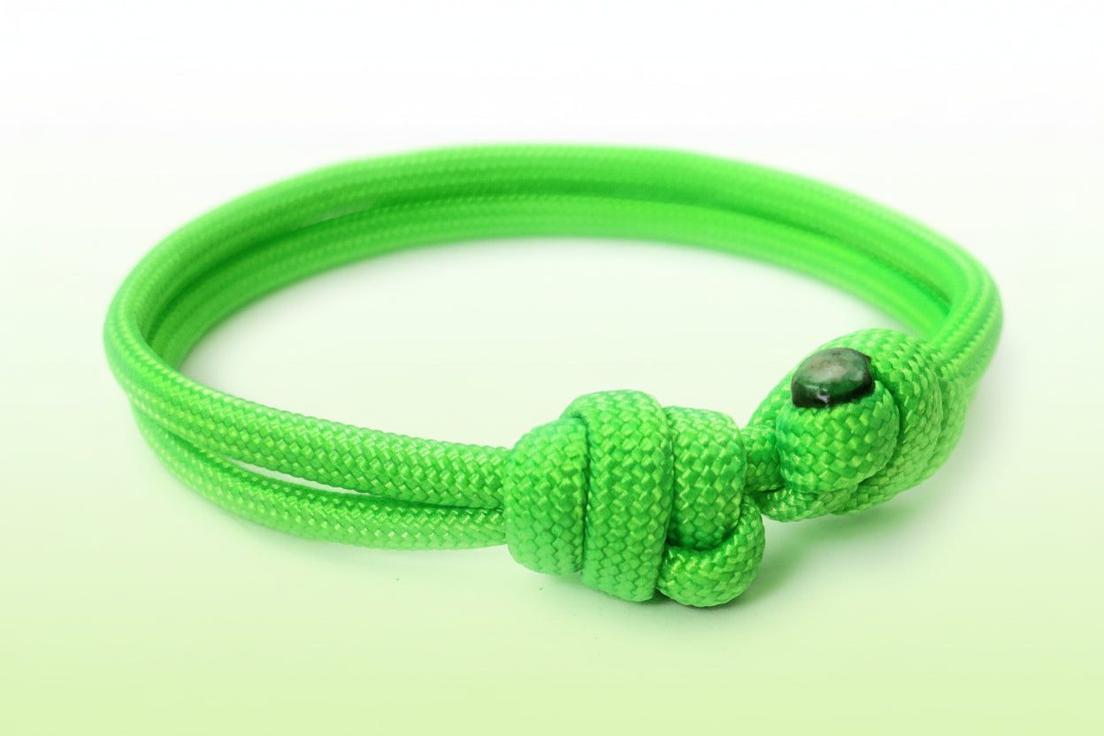 Paracord Surfer Armband-verstellbar-Maritimes Armband-Neon Grün