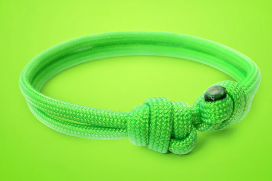 Paracord Surfer Armband-verstellbar-Maritimes Armband-Neon Grün