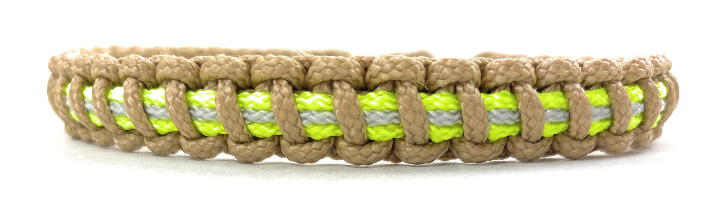 Paracord Firefighter Armband-Verstellbar-Dünnes Feuerwehr Armband-Paracord Typ 1-Tan 380