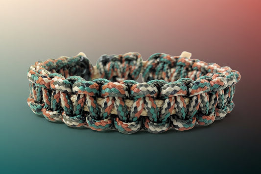 Paracord Armband Verstellbar-Paracord Typ 1 und Typ 2- Woodland Camo 2 & Tan 1