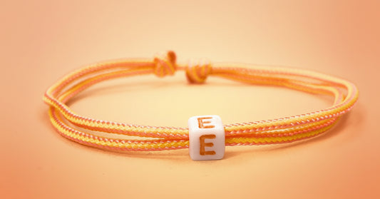 Freundschaftsarmband mit Buchstabe, Surfer Buchstaben Armband, Verstellbar, Lemonade Strand