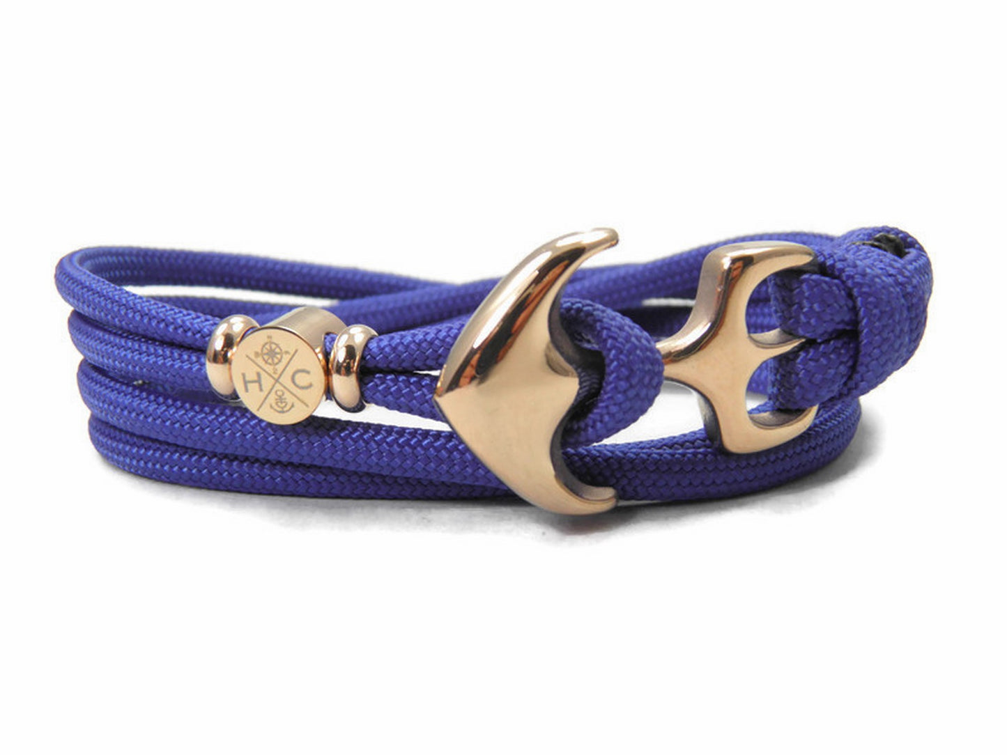 Maritimes Surfer Edelstahl Anker Armband-US Paracord III-Verstellbar-Unisex-Frauen, u. Männer Armband-Geschenk-Indigo