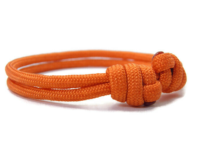 Paracord Surfer Armband-verstellbar-Maritimes Armband-International Orange