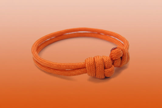 Paracord Surfer Armband-verstellbar-Maritimes Armband-International Orange