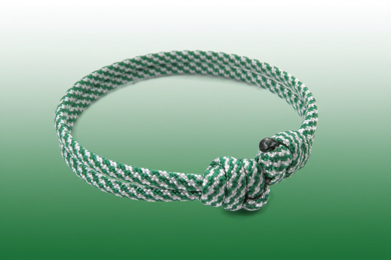Paracord Surfer Armband-verstellbar-Maritimes Armband-Kelly Green Spiral