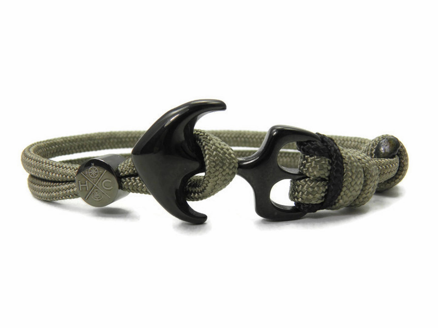 Maritimes Surfer Edelstahl Anker Armband-US Paracord III-Verstellbar-Unisex-Frauen, u. Männer Armband-Geschenk-Khaki