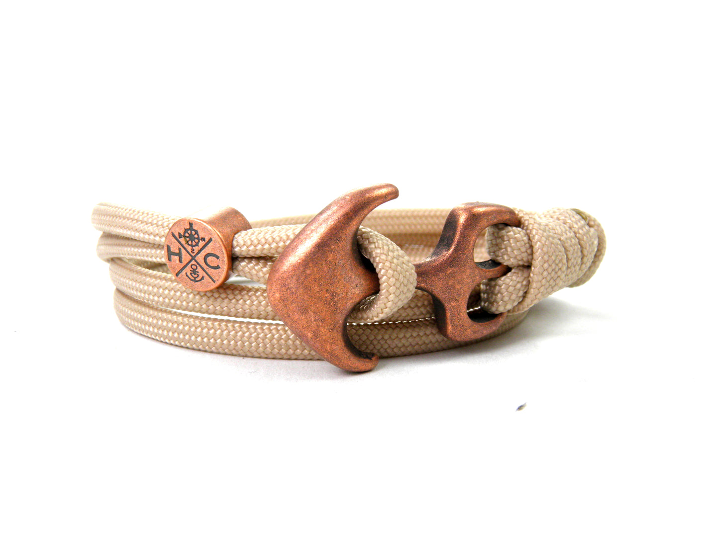Maritimes Surfer Edelstahl Anker Armband-US Paracord III-Verstellbar-Unisex-Frauen, u. Männer Armband-Geschenk-Mocca