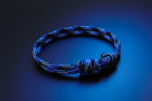 Paracord Surfer Armband-verstellbar-Maritimes Armband-Navy Camo
