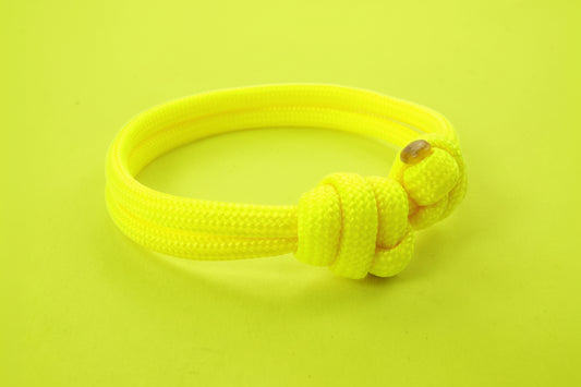 Paracord Surfer Armband-verstellbar-Maritimes Armband-Neon Gelb
