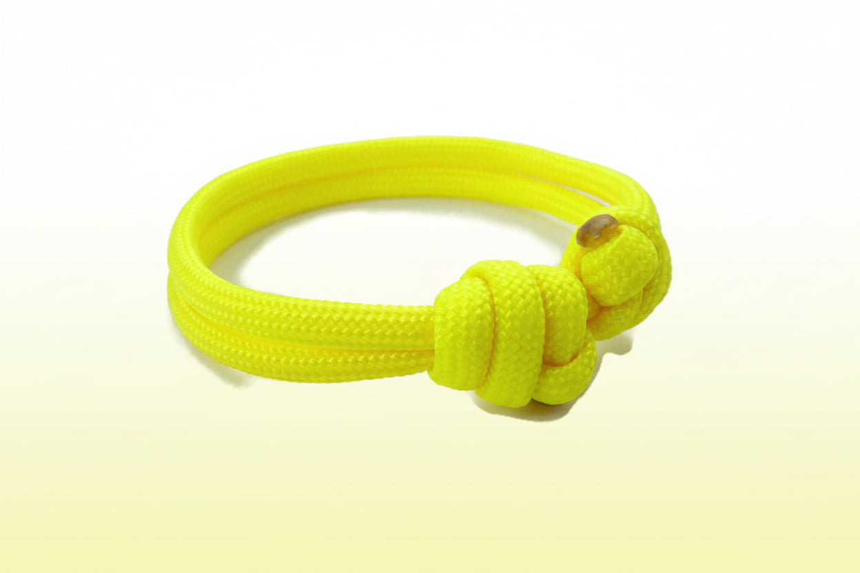 Paracord Surfer Armband-verstellbar-Maritimes Armband-Neon Gelb
