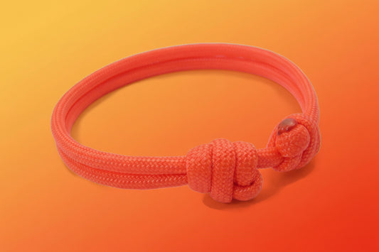 Paracord Surfer Armband-verstellbar-Maritimes Armband-Neon Orange