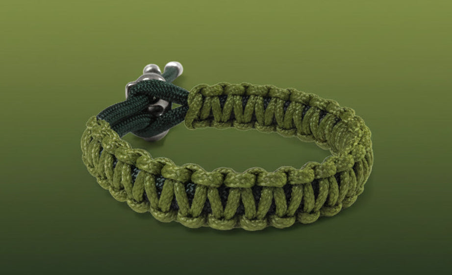 Paracord Armband Verstellbar-Paracord Typ 1-Emerald Green & Green Pepper