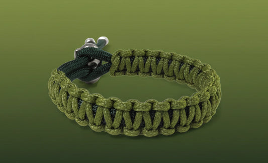 Paracord Armband Verstellbar-Paracord Typ 1-Emerald Green & Green Pepper