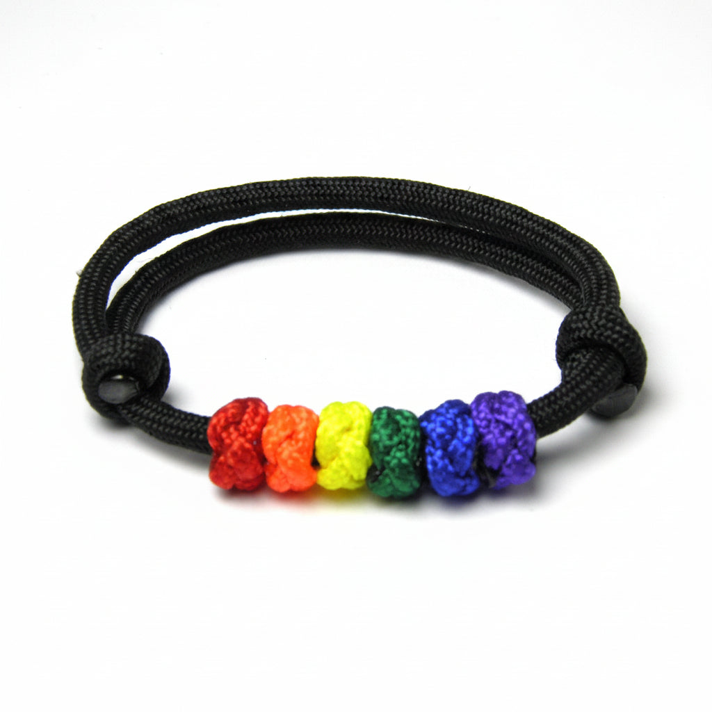 Paracord Armband-Regenbogen-Rainbow-Pride-Männer-Frauen-Kinder Armband-Verstellbar
