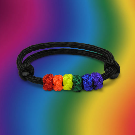 Paracord Armband-Regenbogen-Rainbow-Pride-Männer-Frauen-Kinder Armband-Verstellbar