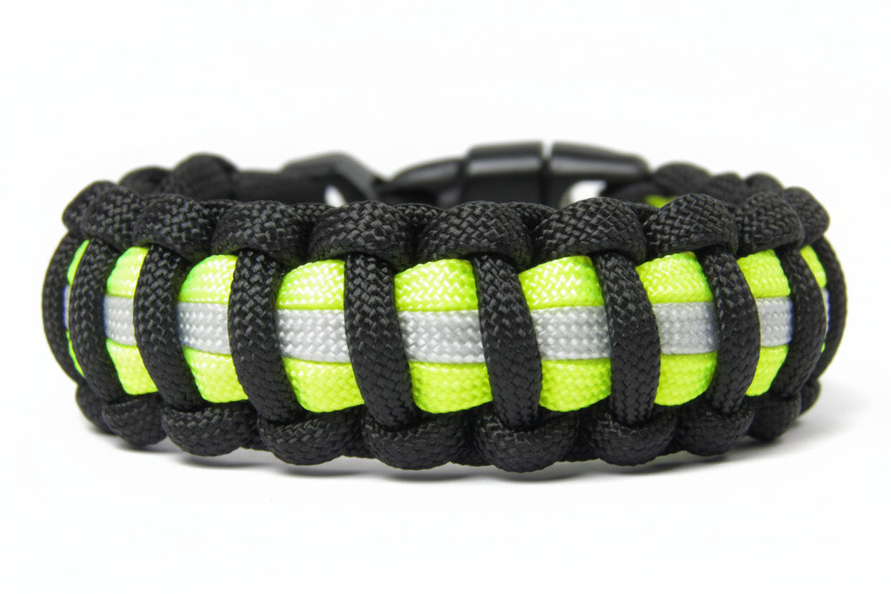 Paracord Armband-Firefighter-Feuerwehr-Männer Armband-Frauen Armband-Schwarz