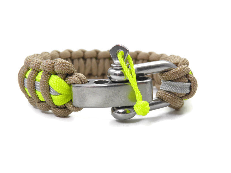 Paracord Armband-Firefighter-Feuerwehr-Männer Armband-Frauen Armband-Tan 380