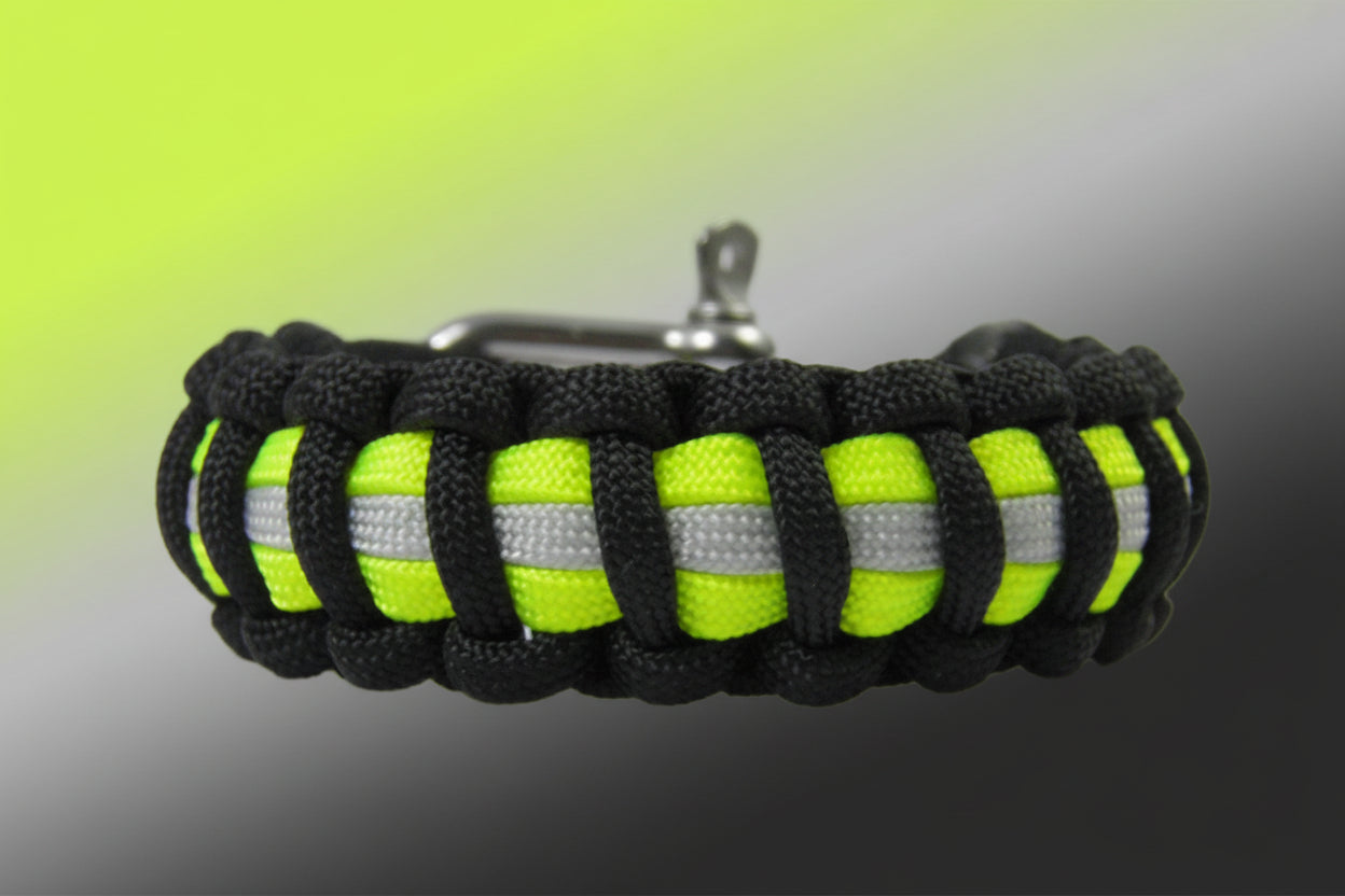 Paracord Armband-Firefighter-Feuerwehr-Männer Armband-Frauen Armband-Black