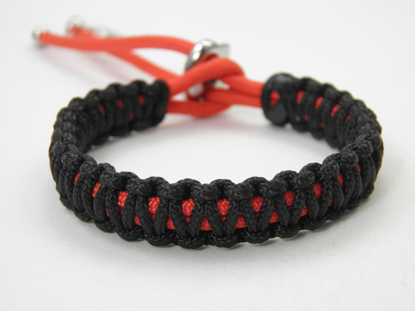 Paracord Armband Verstellbar-Paracord Typ 1-Black & Neon Orange