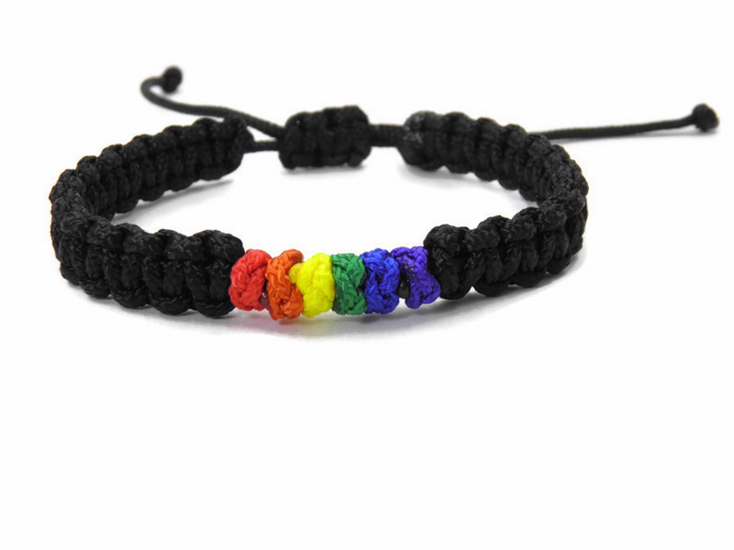 Paracord Cobra Armband-Regenbogen-Rainbow-Pride-Männer-Frauen-Kinder Armband-Verstellbar