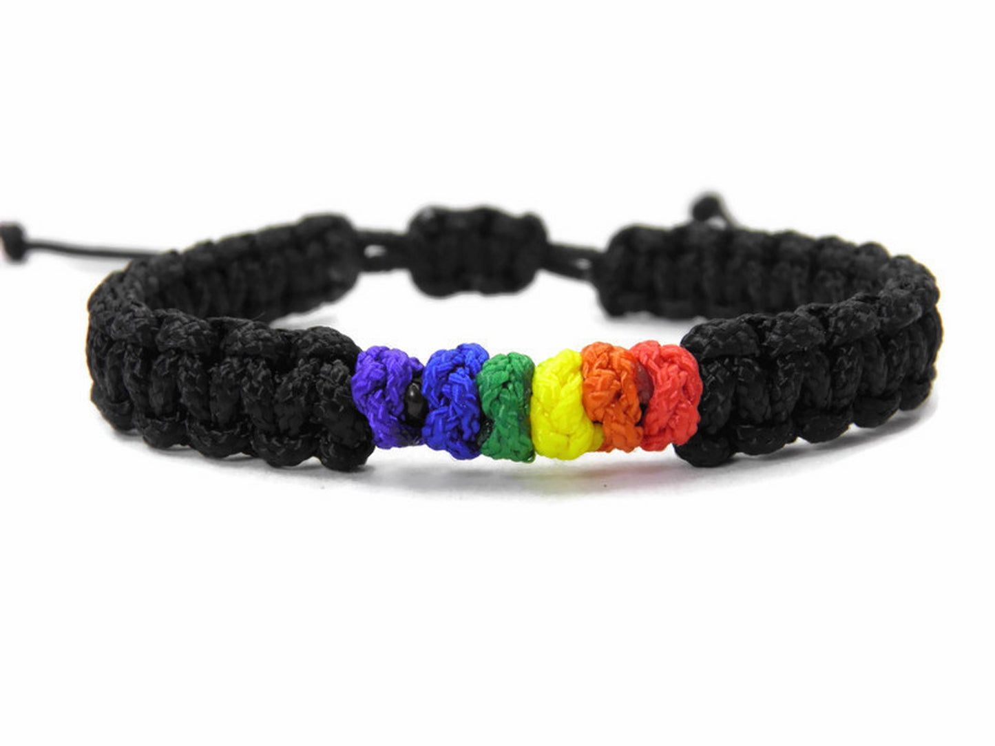 Paracord Cobra Armband-Regenbogen-Rainbow-Pride-Männer-Frauen-Kinder Armband-Verstellbar