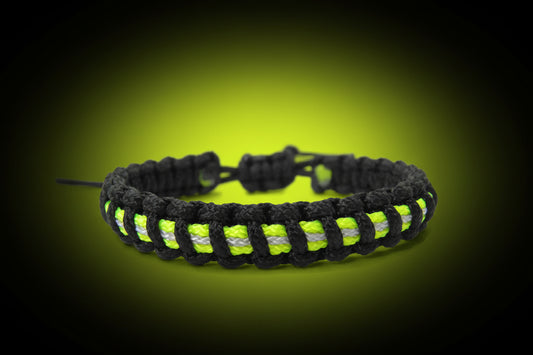Paracord Firefighter Armband-Verstellbar-Dünnes Feuerwehr Armband-Paracord Typ 1-Black