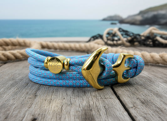 Maritimes Surfer Edelstahl Anker Armband-US Paracord III-Verstellbar-Unisex-Frauen, u. Männer Armband-Geschenk-Purple Grey & Türkis Diamonds