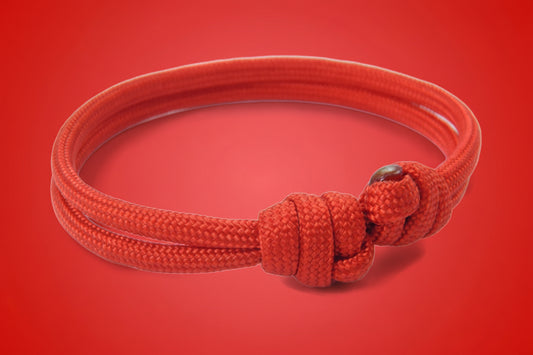 Paracord Surfer Armband-verstellbar-Maritimes Armband-Red