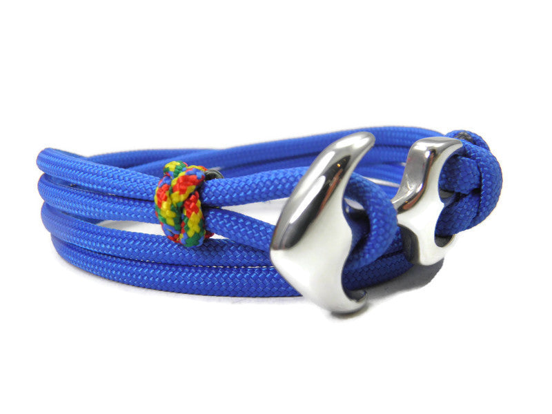 Maritimes Surfer Edelstahl Anker Armband-US Paracord III-Verstellbar-Unisex-Frauen, u. Männer Armband-Geschenk-Royal Blue & Austimn