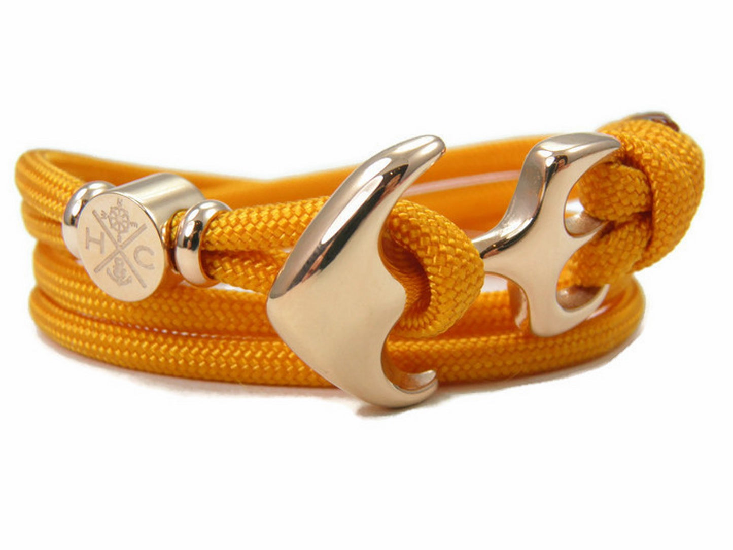 Maritimes Surfer Edelstahl Anker Armband-US Paracord III-Verstellbar-Unisex-Frauen, u. Männer-Geschenk-Royal Orange