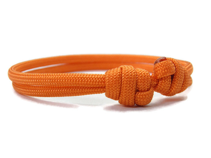 Paracord Surfer Armband-verstellbar-Maritimes Armband-Royal Orange