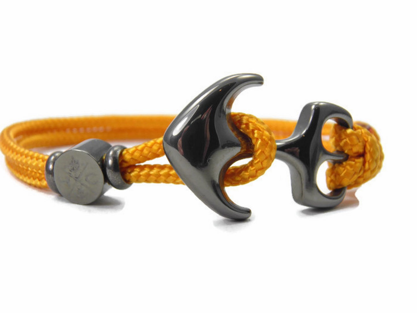 Maritimes Surfer Edelstahl Anker Armband-US Paracord III-Verstellbar-Unisex-Frauen, u. Männer Armband-Geschenk-Royal Orange