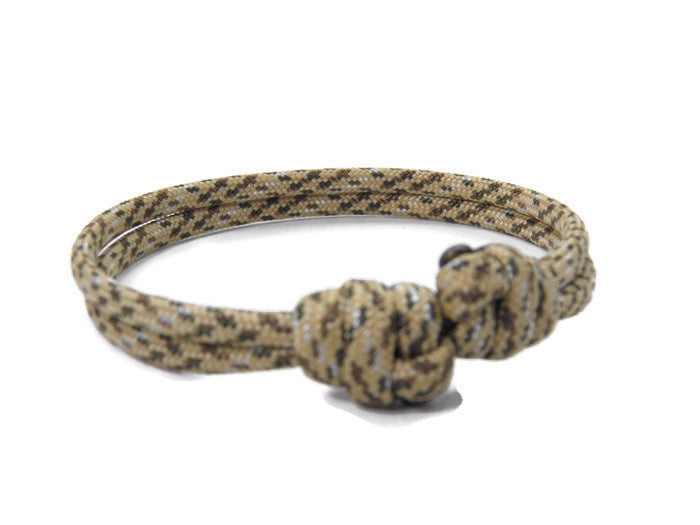 Paracord Surfer Armband-verstellbar-Maritimes Armband-Sand Camo