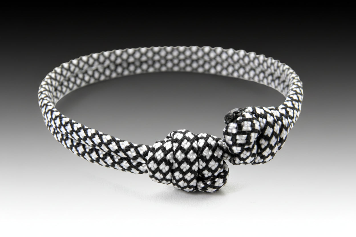 Paracord Surfer Armband-verstellbar-Maritimes Armband-Silver Diamonds