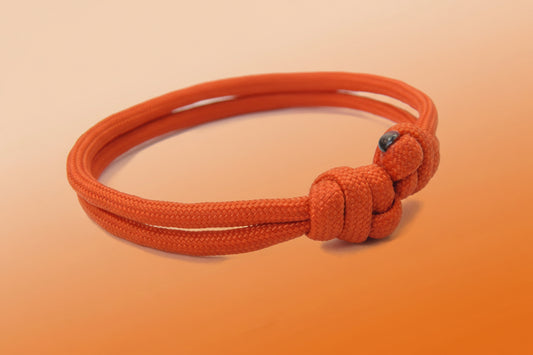 Paracord Surfer Armband-verstellbar-Maritimes Armband-Solar Orange