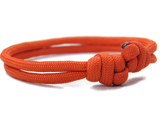 Paracord Surfer Armband-verstellbar-Maritimes Armband-Solar Orange
