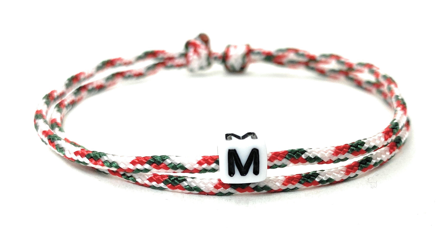 Freundschaftsarmband mit Buchstabe, Surfer Buchstaben Armband, Verstellbar, St. Nickv